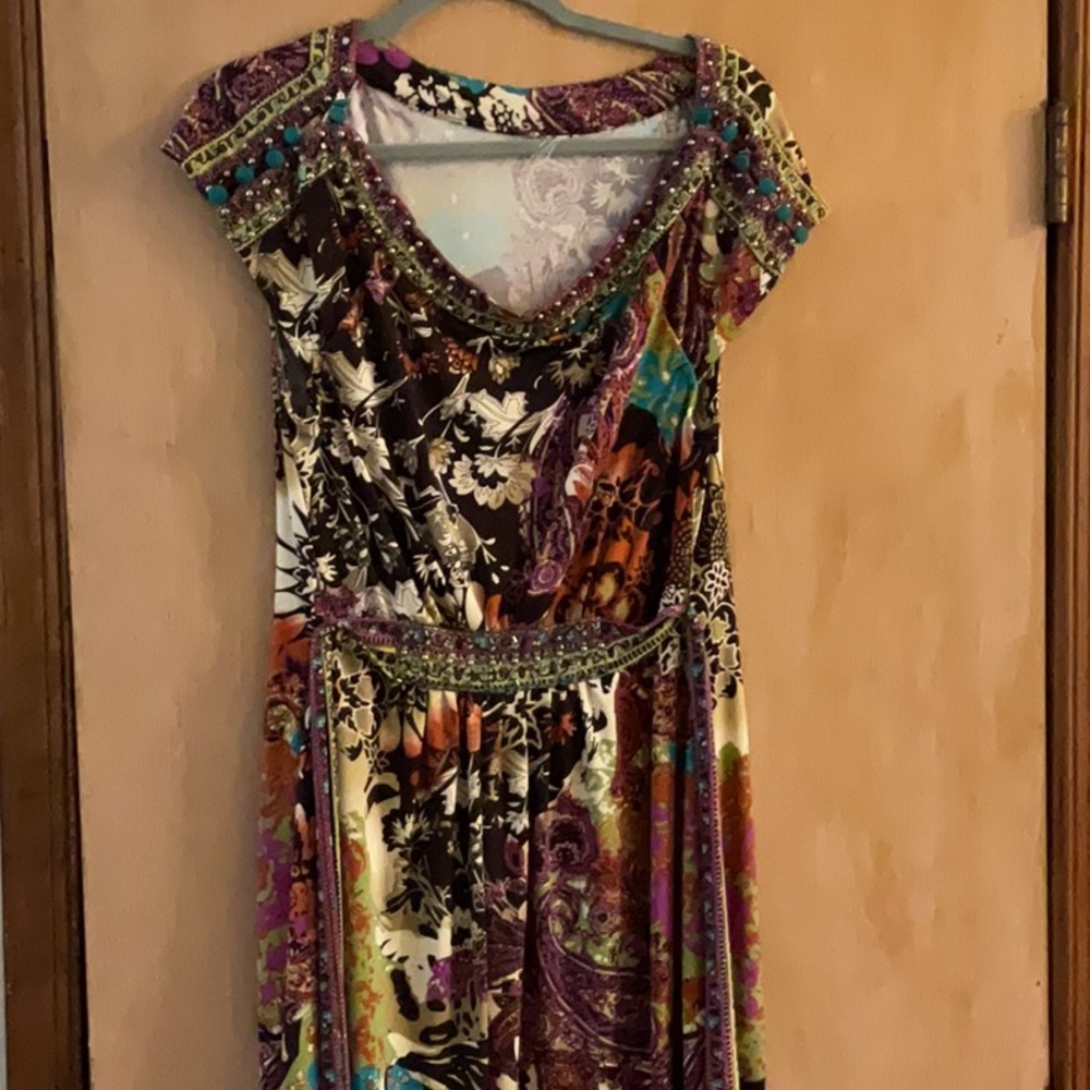 Colorful Beaded Women's Dress